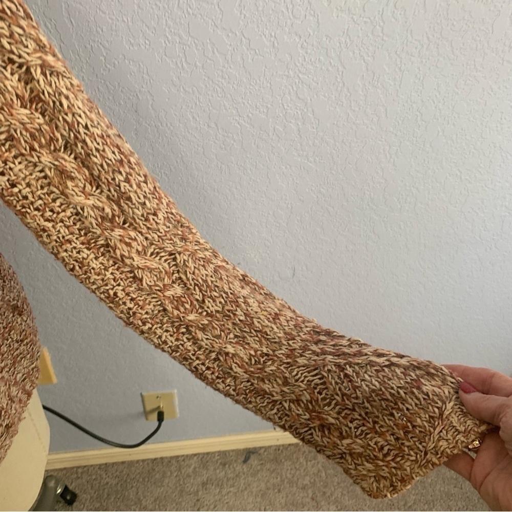 Free People Cable Knit Long Sleeve Pullover Sweater - Picture 3 of 6